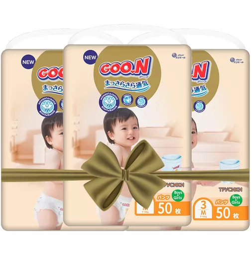 Трусики-подгузники GOO.N Premium Soft для детей (размер 3(M), 7-12 kg, 150 шт) - 863227-3_1.jpg - № 1