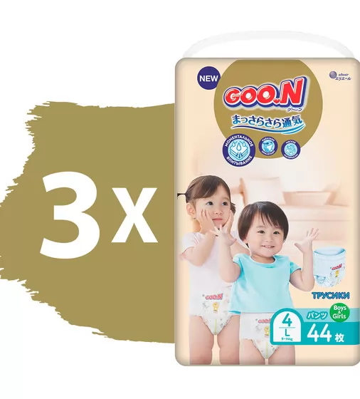 Трусики-подгузники GOO.N Premium Soft для детей (размер 4(L), 9-14 kg, 132 шт) - 863228-3_2.jpg - № 2