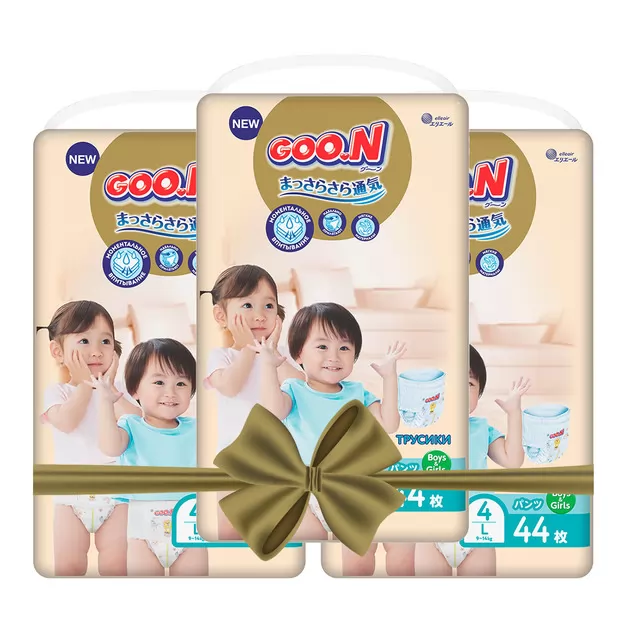 Трусики-подгузники GOO.N Premium Soft для детей (размер 4(L), 9-14 kg, 132 шт)