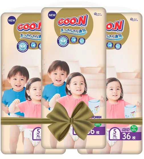 Трусики-подгузники GOO.N Premium Soft для детей (размер 5(XL), 12-17 kg, 108 шт) - 863229-3_1.jpg - № 1