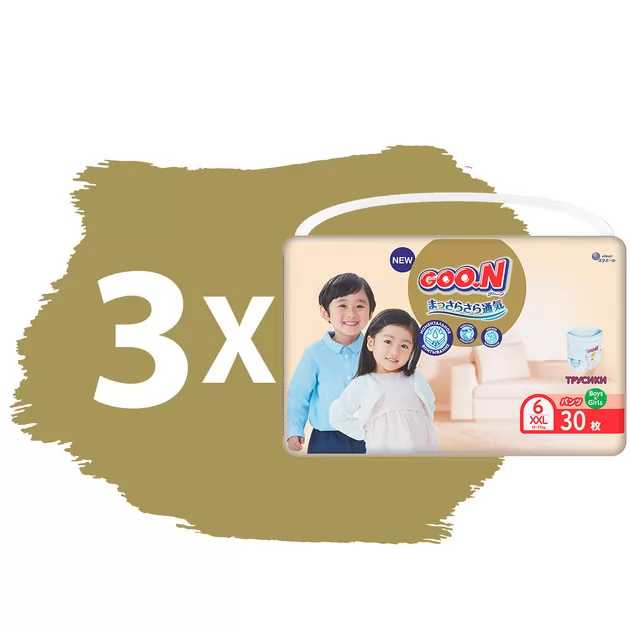 Трусики-подгузники GOO.N Premium Soft для детей (размер 6(XXL), 15-25 kg, 90 шт)