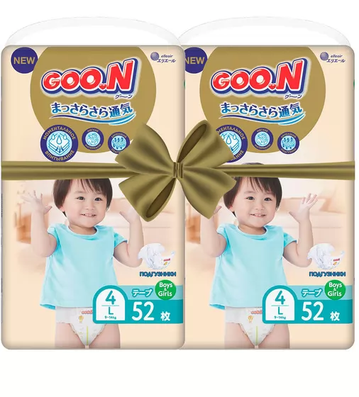 Подгузники GOO.N Premium Soft для детей (размер 4(L), 9-14 kg, 104 шт) - 863225-2_1.jpg - № 1