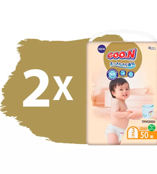 Трусики-подгузники GOO.N Premium Soft для детей (размер 3(M), 7-12 kg, 100 шт) - 863227-2_2.jpg - № 2