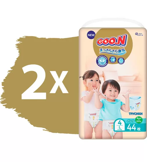 Трусики-подгузники GOO.N Premium Soft для детей (размер 4(L), 9-14 kg, 88 шт) - 863228-2_2.jpg - № 2