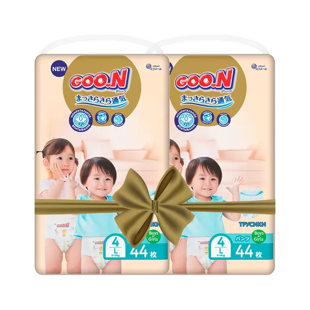 Трусики-подгузники GOO.N Premium Soft для детей (размер 4(L), 9-14 kg, 88 шт)