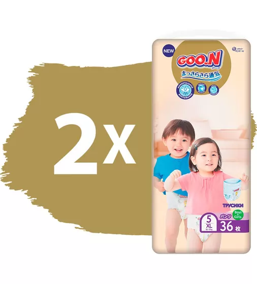Трусики-подгузники GOO.N Premium Soft для детей (размер 5(XL), 12-17 kg, 72 шт) - 863229-2_2.jpg - № 2