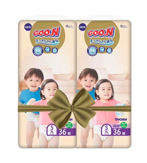 Трусики-подгузники GOO.N Premium Soft для детей (размер 5(XL), 12-17 kg, 72 шт) - 863229-2_1.jpg - № 1