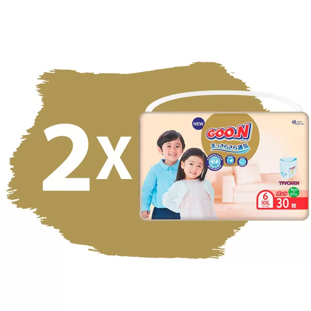 Трусики-подгузники GOO.N Premium Soft для детей (размер 6(XXL), 15-25 kg, 60 шт)