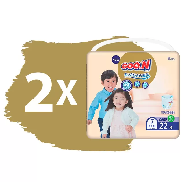 Трусики-подгузники GOO.N Premium Soft для детей (размер 7(3XL), 18-30 kg, 44 шт)