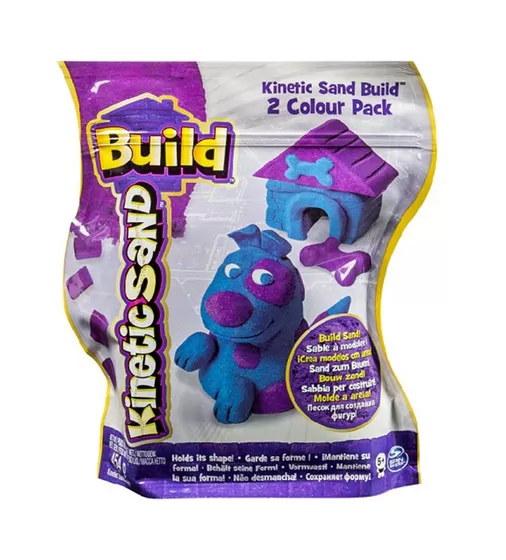 Песок Для Детского Творчества - Kinetic Sand Build голубой и фиолетовый - 71428BP_3.jpg - № 3