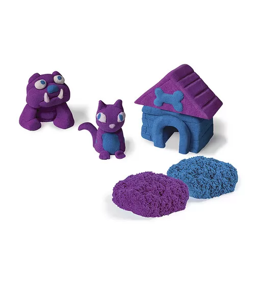 Песок Для Детского Творчества - Kinetic Sand Build голубой и фиолетовый - 71428BP_1.jpg - № 1