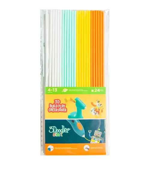 Набор Стержней Для 3D-Ручки 3Doodler Start - Микс (24 Шт: Белый, Мятный, Желтый, Оранжевый) - 3DS-ECO-MIX1-24_1.jpg - № 1