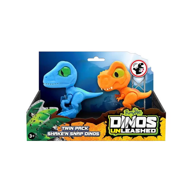 Набор фигурок с механической функцией Dinos Unleashed – Ти-Рекс и Велоцираптор
