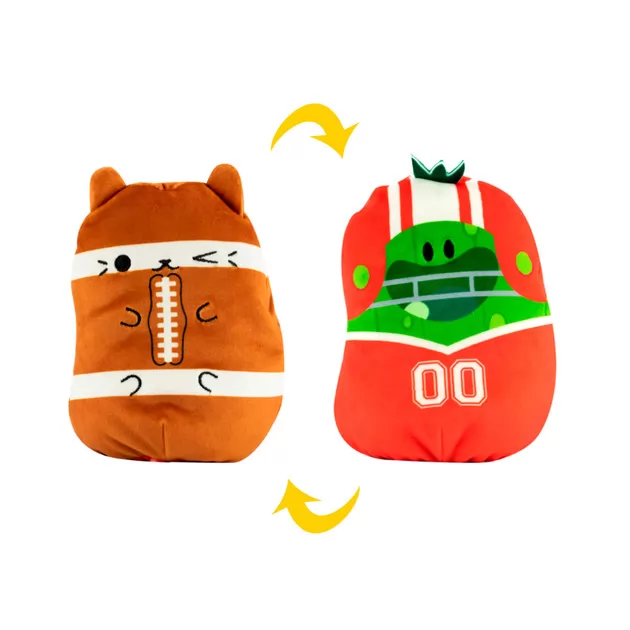 Мягкая игрушка Cats Vs Pickles 2 в 1 – Котик и огурчик Спортсмены