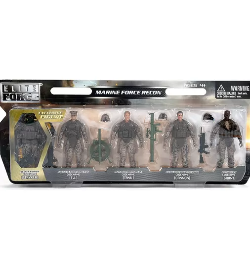 Игровой набор фигурок солдат ELITE FORCE  — РАЗВЕДКА (5 фигурок, аксесс.) - 101854_1.jpg - № 1