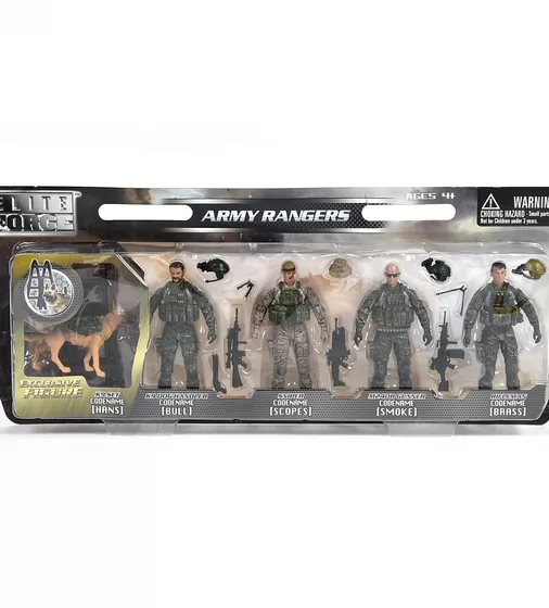 Игровой набор фигурок солдат ELITE FORCE — РЕЙНДЖЕРЫ (5 фигурок, аксесс.) - 101855_1.jpg - № 1