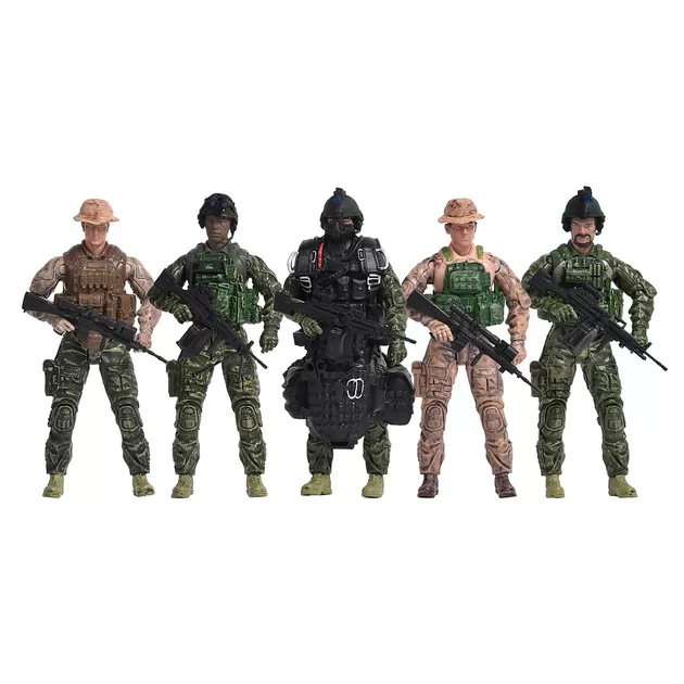 Игровой набор фигурок солдат ELITE FORCE  — МОРСКИЕ КОТИКИ (5 фигурок, аксесс.)