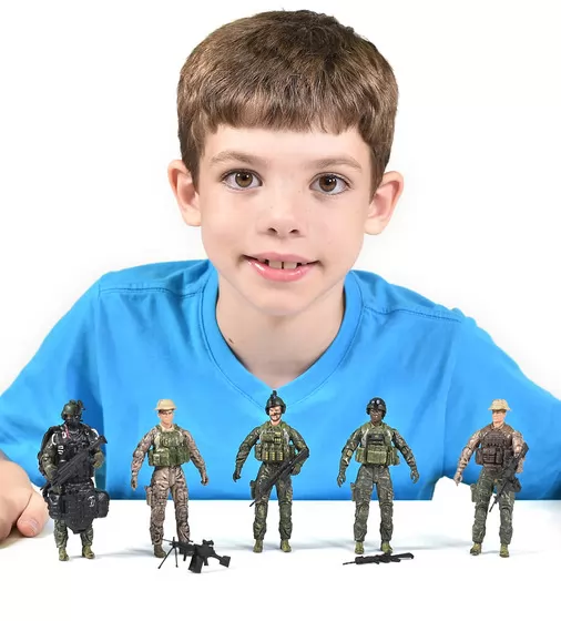 Игровой набор фигурок солдат ELITE FORCE  — МОРСКИЕ КОТИКИ (5 фигурок, аксесс.) - 101837_4.jpg - № 4