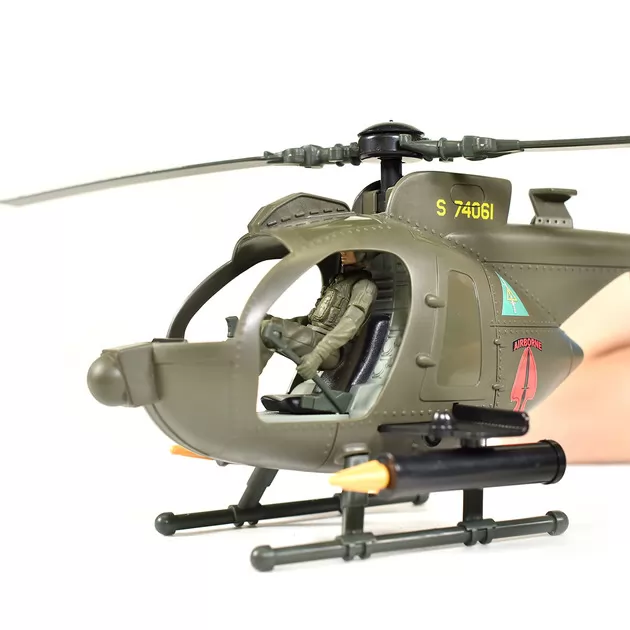 Игровой набор ELITE FORCE —МНОГОФУНКЦИОНАЛЬНЫЙ ВЕРТОЛЕТ MH-6  (вертолет, мотоцикл, фигурки, аксесс.)