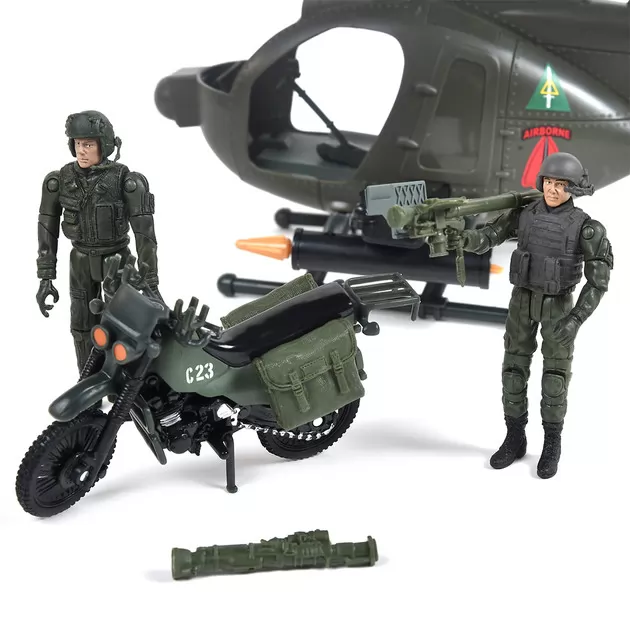 Игровой набор ELITE FORCE —МНОГОФУНКЦИОНАЛЬНЫЙ ВЕРТОЛЕТ MH-6  (вертолет, мотоцикл, фигурки, аксесс.)