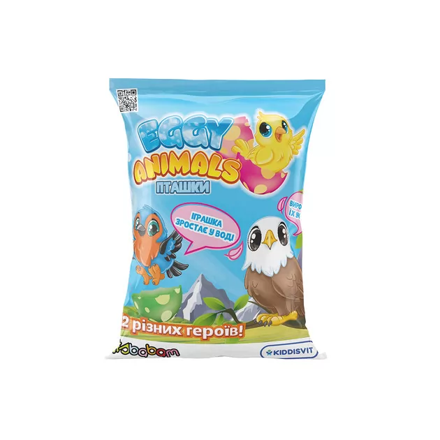 Растущая игрушка в яйце - Птички (12 шт, в дисп)