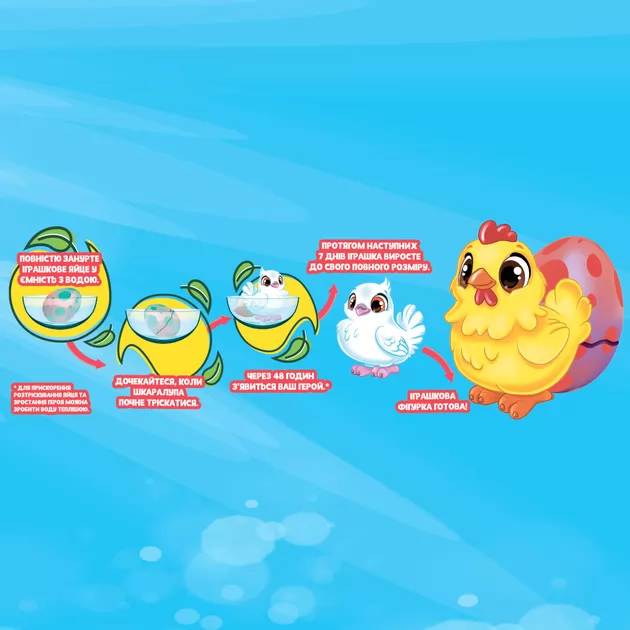 Растущая игрушка в яйце - Птички (12 шт, в дисп)