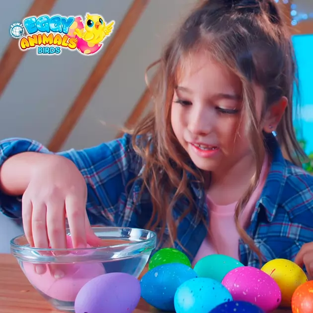 Растущая игрушка в яйце - Птички (12 шт, в дисп)