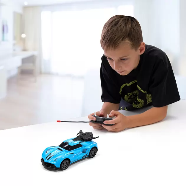 Автомобиль Spray Car на р/у – Sport (голубой, 1:24, свет, функция туман)