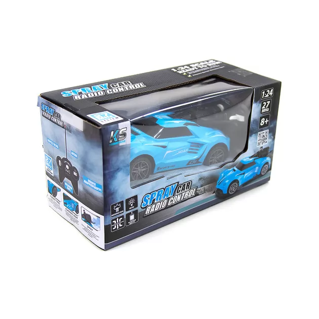 Автомобиль Spray Car на р/у – Sport (голубой, 1:24, свет, функция туман)