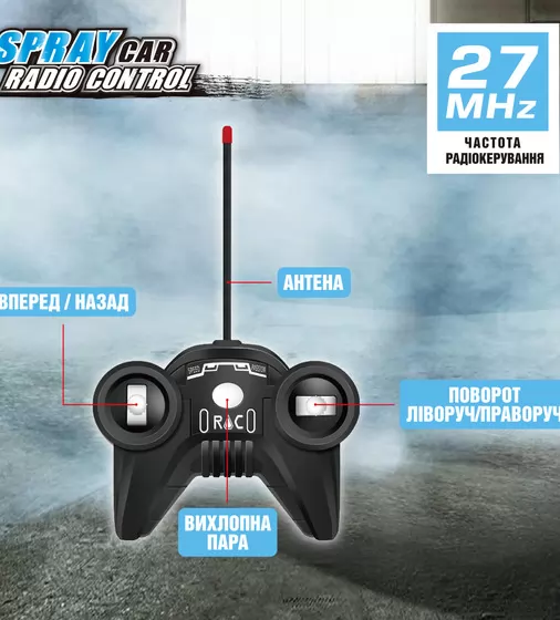 Автомобиль Spray Car на р/у – Sport (голубой, 1:24, свет, функция туман) - SL-354RHBL_8.jpg - № 8