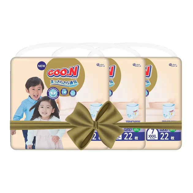 Трусики-подгузники GOO.N Premium Soft для детей (размер 7(3XL), 18-30 kg, 66 шт)