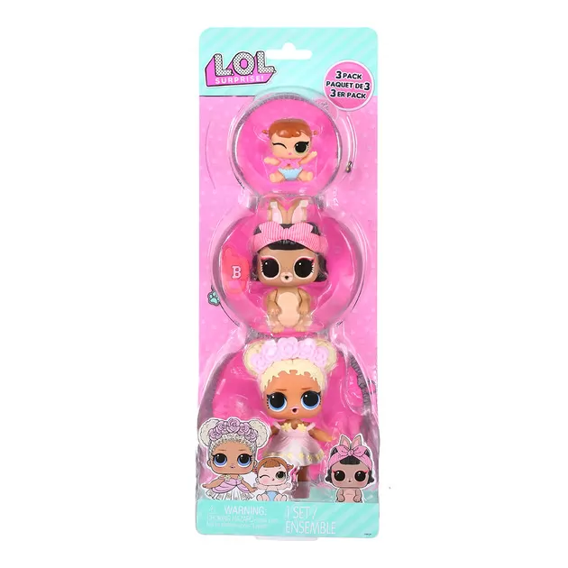 Набор игровых фигурок L.O.L. Surprise! серии OPP Tot + Pet + Lil Sis" - Флаувер Чайлд, Шорт Стоп Хо"