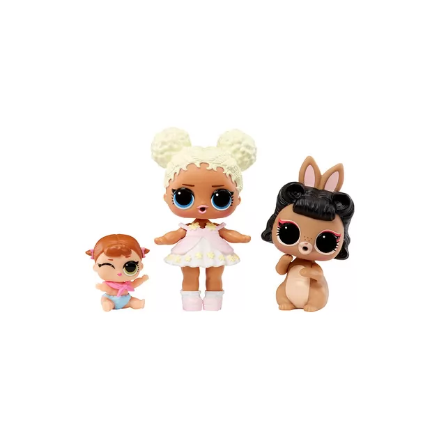 Набор игровых фигурок L.O.L. Surprise! серии OPP Tot + Pet + Lil Sis" - Флаувер Чайлд, Шорт Стоп Хо"