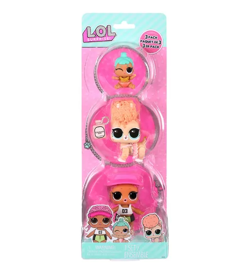 Набор игровых фигурок L.O.L. Surprise! серии OPP Tot + Pet + Lil Sis" - Спайки, Китти, Лил Дженни" - 987895_1.jpg - № 1