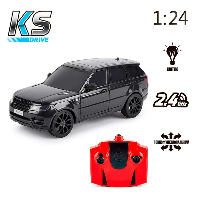 Автомобиль KS Drive на р/у - Land Range Rover Sport (1:24, 2.4Ghz, черный)
