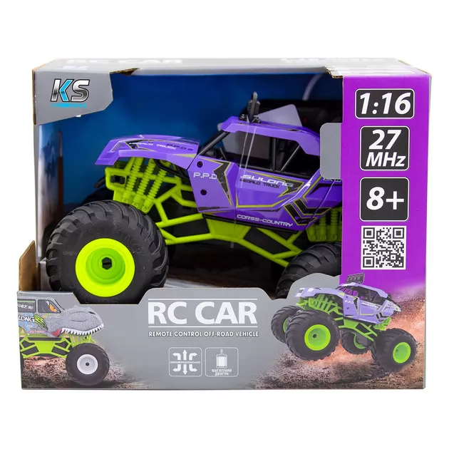 Автомобиль Bigfoot Off-road на р/у – Violet (1:16, 27 МГц (MHz))