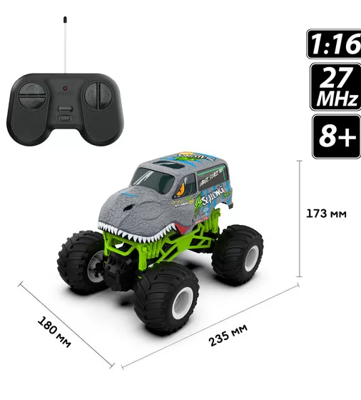 Автомобиль Bigfoot на р/у – Dinosaur (1:16, 27 МГц (MHz)) - SL-360RHGR_8.jpg - № 8