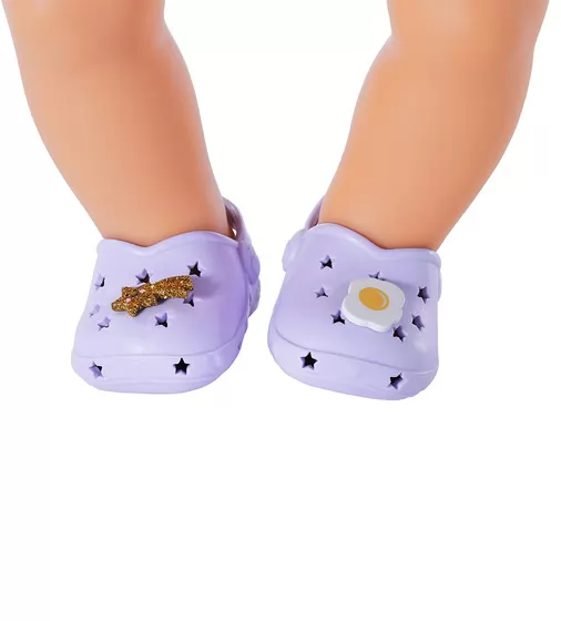Обувь для куклы BABY BORN - Cандалии с значками (лиловые) - 831809-2_2.jpg - № 2