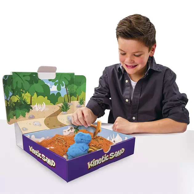 Набор Песка Для Творчества - Kinetic Sand Dino (Голубой , Коричневый)