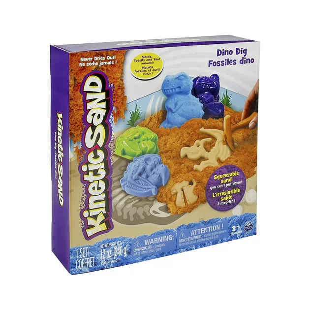 Набор Песка Для Творчества - Kinetic Sand Dino (Голубой , Коричневый)