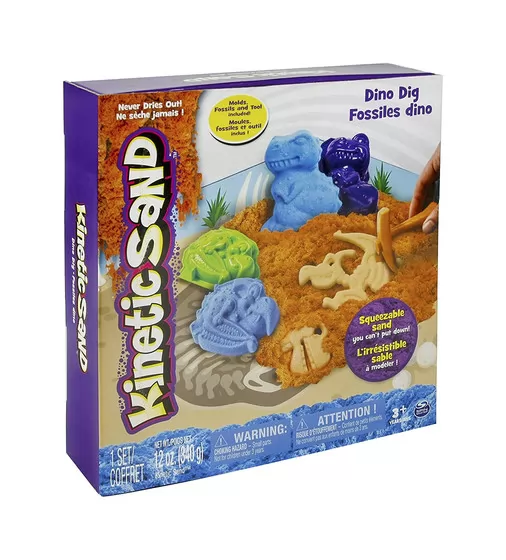 Набор Песка Для Творчества - Kinetic Sand Dino (Голубой , Коричневый) - 71415Dn_5.jpg - № 5
