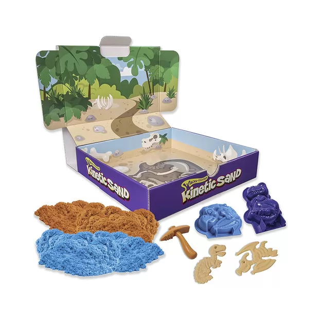 Набор Песка Для Творчества - Kinetic Sand Dino (Голубой , Коричневый)