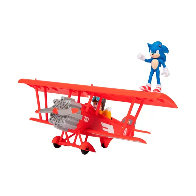 Игровой набор с фигурками SONIC THE HEDGEHOG 2 - Соник и Тэйлз на биплане