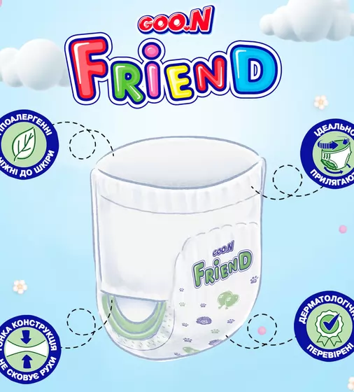 Трусики-подгузники Goo.N Friend для детей 15-25 кг (размер 6(XXL), 20 шт) - F1010117-003_2.jpg - № 2