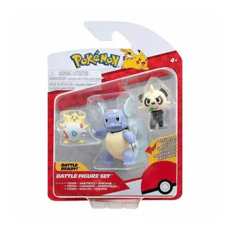 Набор игровых фигурок Pokemon W17 - Тогепи, Панчам, Вартортл