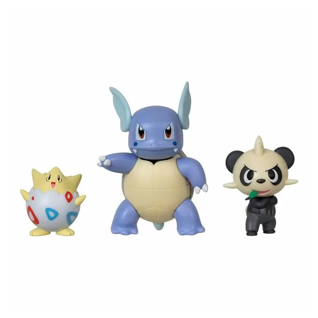 Набор игровых фигурок Pokemon W17 - Тогепи, Панчам, Вартортл