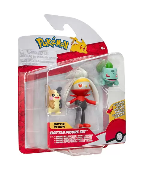 Набор игровых фигурок Pokemon W18 - Морпеко, Бульбазавр, Рабут - PKW3055_2.jpg - № 2