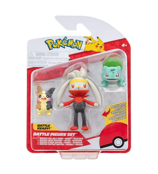 Набор игровых фигурок Pokemon W18 - Морпеко, Бульбазавр, Рабут - PKW3055_1.jpg - № 1