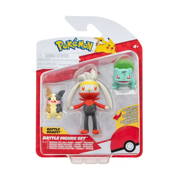 Набор игровых фигурок Pokemon W18 - Морпеко, Бульбазавр, Рабут