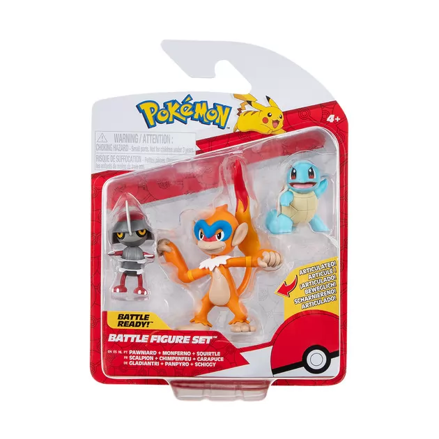 Набор игровых фигурок Pokemon W18 - Поньярд, Сквиртл, Монферно